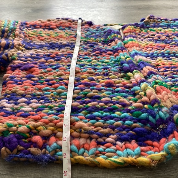 🆕 Anthropologie Maeve Multicolor Hand-knit Cardigan - Picture 12 of 12